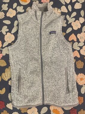 Patagonia Heather Gray Fleece Zip Vest